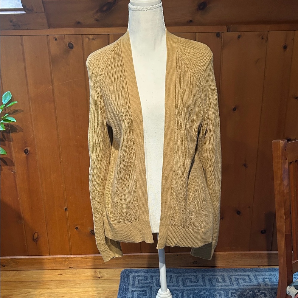 Banana Republic Camel Open-Front Cardigan